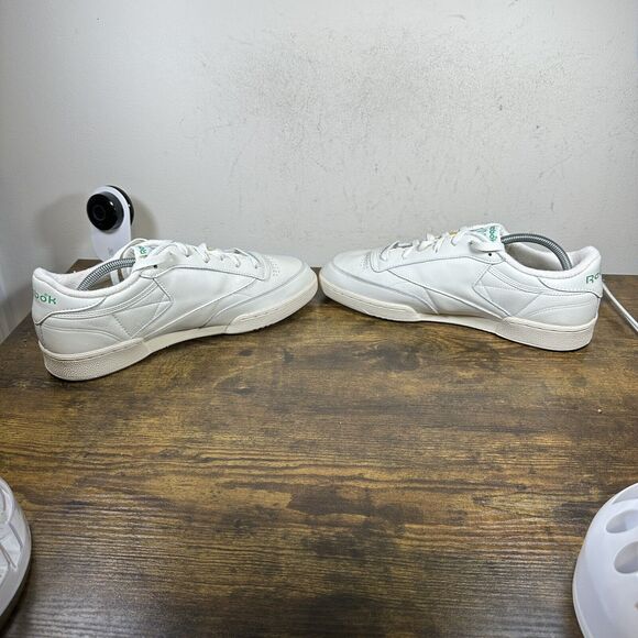 Reebok Club C 85 Vintage White Green Leather Sneakers Shoes Men's Size 11.5 - Picture 5 of 8